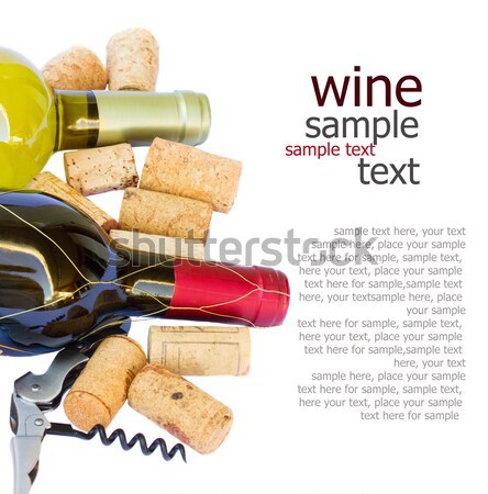 bottles of white and red  wine Stock photo © neirfy
