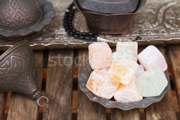 Stock photo: Lumps of Lokum or Turkish Delight