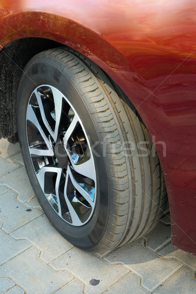 red car wheel Stock photo © neirfy
