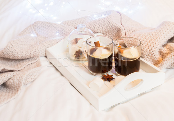 Breakfast in bed Stock photo © neirfy