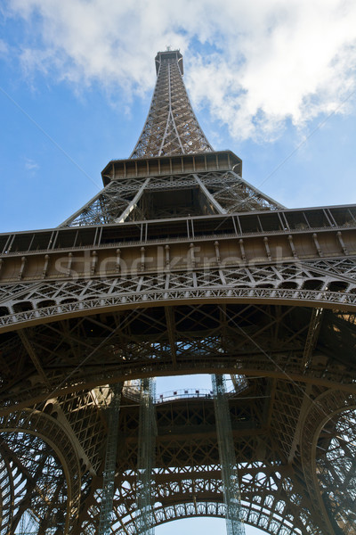 Torre Eiffel detalhes Paris França edifício Foto stock © neirfy