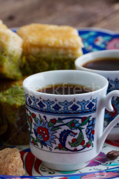 Turks koffie zwarte traditioneel beker Stockfoto © neirfy