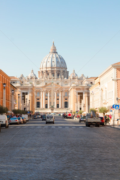 Foto stock: Catedral · Roma · Itália · ver · rua · dia