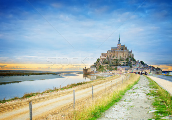 Mont St Michel at sunset , France Stock photo © neirfy