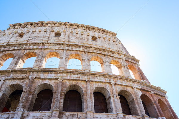 Stok fotoğraf: Colosseum · gün · batımı · Roma · İtalya · ören