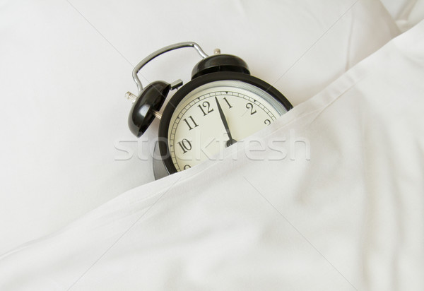 Sonolento manhã despertador adormecido branco Foto stock © neirfy