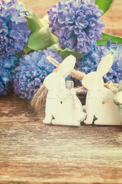 easter eggs with hyacinth Stock photo © neirfy