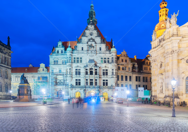 şehir merkezinde dresden Almanya gece şehir Stok fotoğraf © neirfy