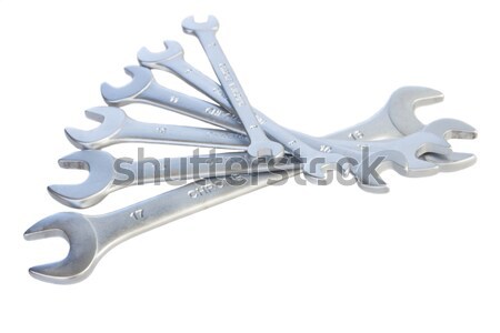 Set of  wrenches close up with copy space Stock photo © neirfy