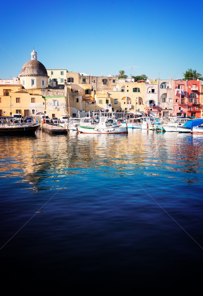 Ilha Itália marina porta colorido velho Foto stock © neirfy