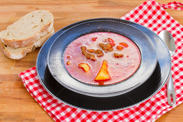 Hongrois soupe plat servi plaque alimentaire Photo stock © neirfy