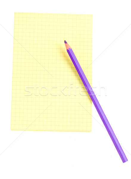 Stock photo: paper for notes with pencil