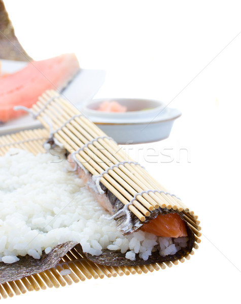 making suchi rolls Stock photo © neirfy