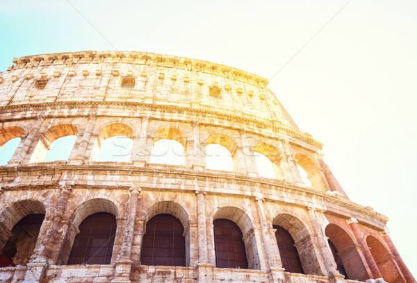 Colosseo tramonto Roma Italia rovine Foto d'archivio © neirfy