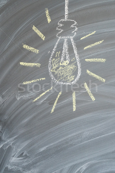 Idee gloeilamp een Blackboard business Stockfoto © neirfy