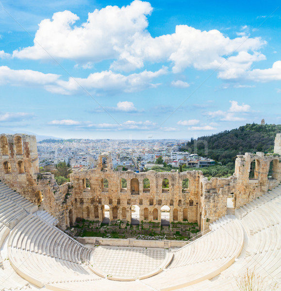 Herodes Atticus amphitheater of Acropolis, Athens Stock photo © neirfy