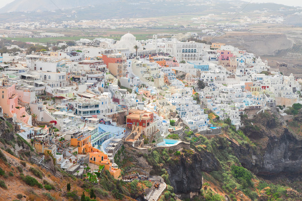 Thira, the capital of Santorini island Stock photo © neirfy