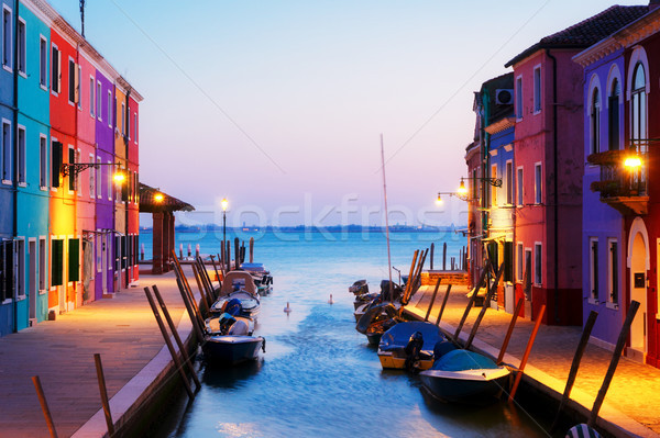 Foto stock: Isla · Venecia · Italia · colorido · casas · barcos