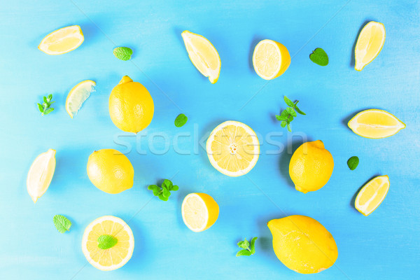 Fresh lemon fruits Stock photo © neirfy