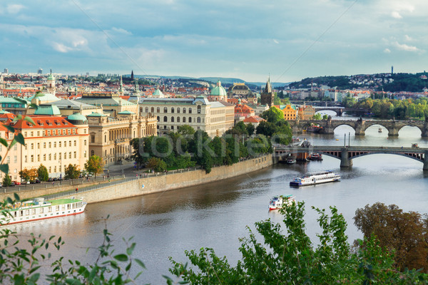 Barrio antiguo Praga República Checa paisaje iglesia Foto stock © neirfy