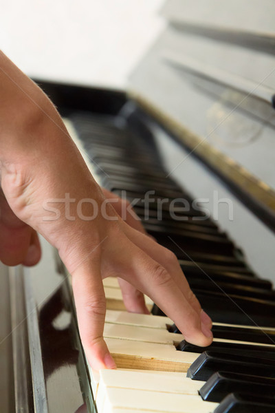 Сток-фото: рук · играет · фортепиано · музыку · клавиши · пианино · концерта