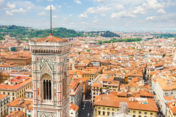 bell tower of cathedral church, Florence, Italy Stock photo © neirfy