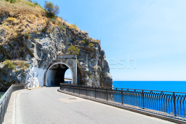 Drogowego wybrzeża Włochy słynny malowniczy asfalt Zdjęcia stock © neirfy