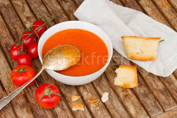 Gazpacho with tomatoes Stock photo © neirfy