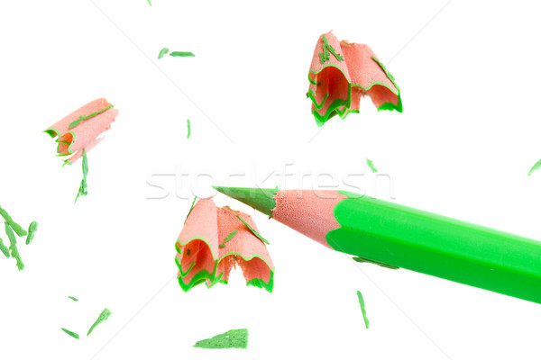 Pencil with sharpening shavings Stock photo © neirfy