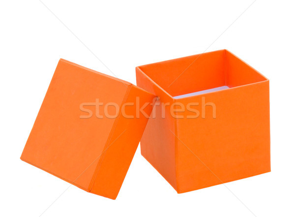 Abierto cuadro caja de regalo aislado papel fondo Foto stock © neirfy
