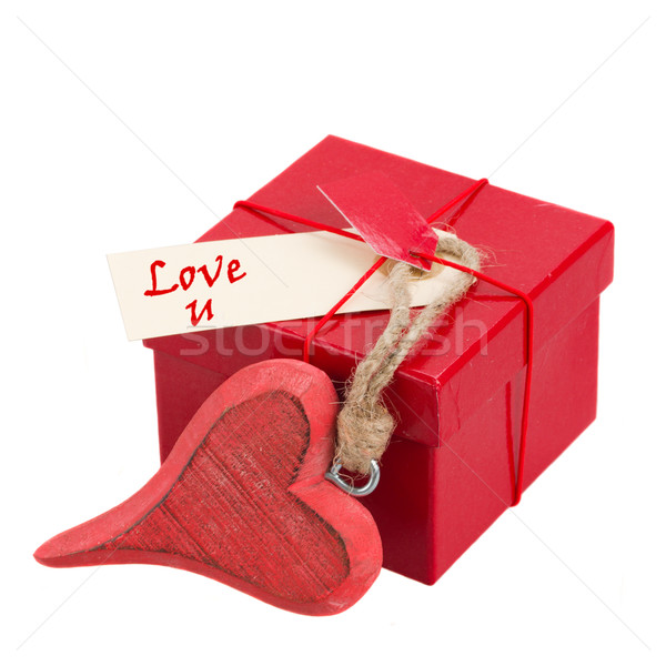 red  gift box Stock photo © neirfy