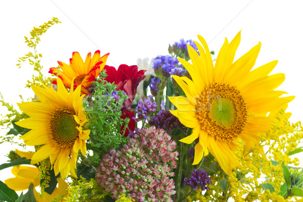 Stock photo: posy of fall autumn flowers