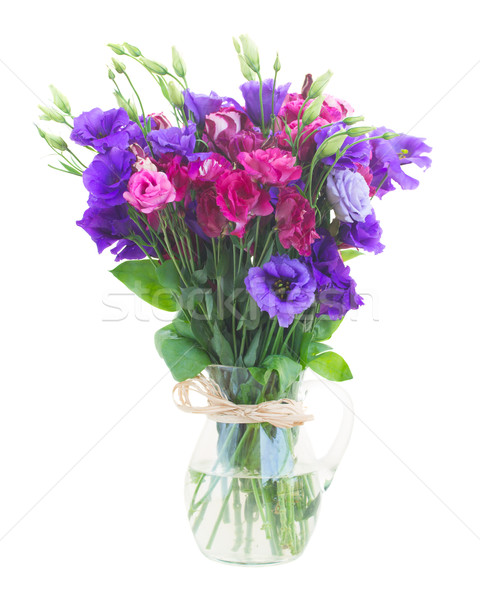 bouquet  of  violet and mauve eustoma flowers Stock photo © neirfy