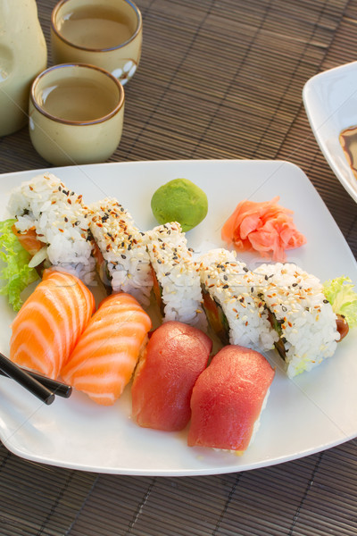 lunch with  sushi dish Stock photo © neirfy