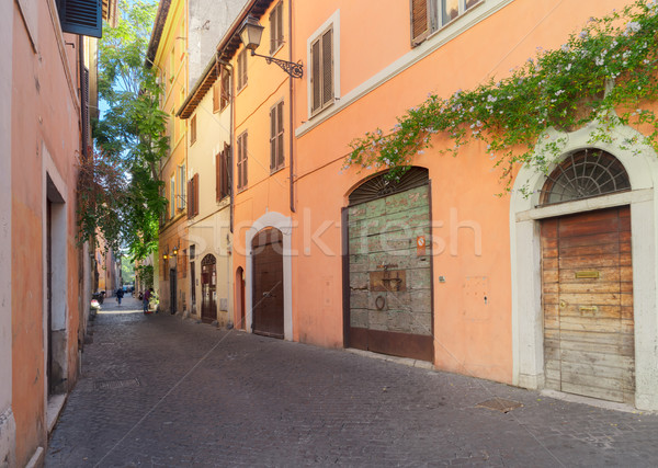 Utca Róma Olaszország óváros olasz ház Stock fotó © neirfy