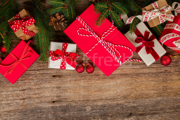 Christmas gift giving Stock photo © neirfy
