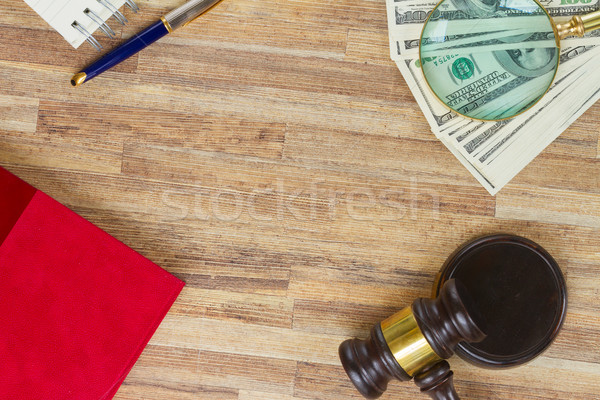 Wooden Law Gavel Stock photo © neirfy