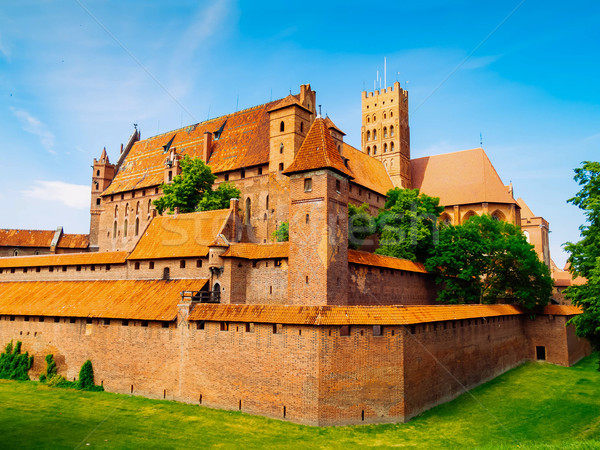 Stock fotó: Középkori · kastély · Lengyelország · retro · nyár · piros