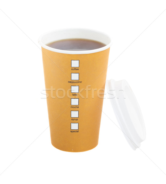 open americano take away coffee with cap Stock photo © neirfy