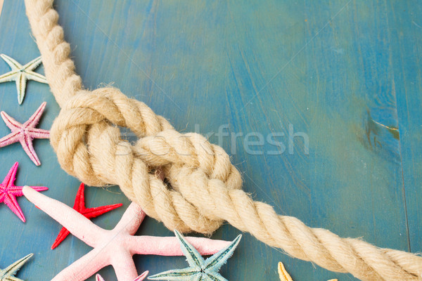 marine rope with starfish Stock photo © neirfy