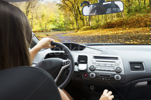 car windscreen with road Stock photo © neirfy