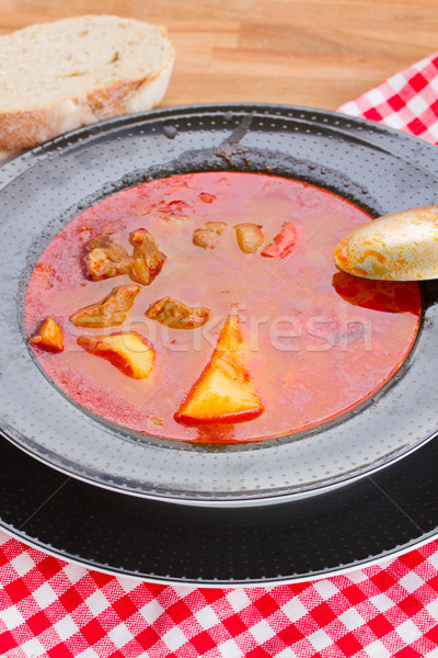 hungarian goulash soup close up Stock photo © neirfy
