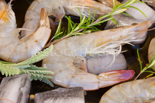 raw prawns Stock photo © neirfy