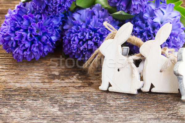 easter eggs with hyacinth Stock photo © neirfy