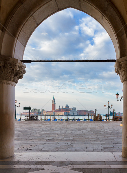 Insel Venedig Italien Ansicht Palast Bogen Stock foto © neirfy
