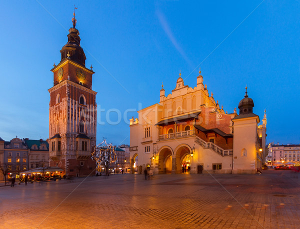 Foto stock: Mercado · cuadrados · cracovia · Polonia · torre · cielo