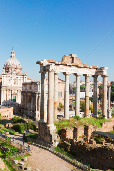 Foto stock: Foro · romana · ruinas · Roma · Italia · famoso