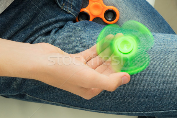 fidget spinner, popular relaxing toy, generic design Stock photo © neirfy