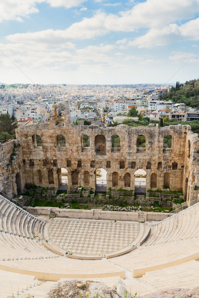 Amfitheater Acropolis Athene beker Griekenland Stockfoto © neirfy