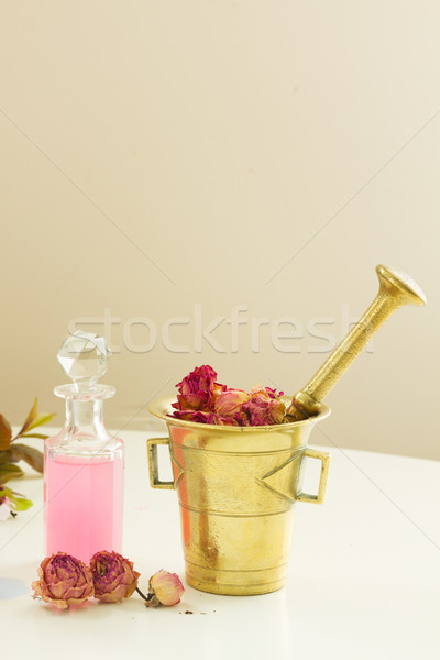 aromatherapy - dry flowers and potions Stock photo © neirfy